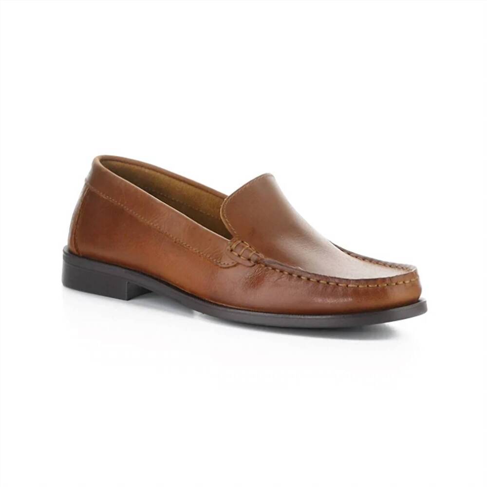 NEW BOS. & CO. women's dela classic loafer in cognac